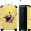 NoBoringSuitcases.com® Koffer - Slak - Helm - Racen - Kinderen - Past Binnen 55x40x20 Cm En 55x35x25 Cm - Handbagage - Trolley - Fotokoffer - Cabin Size - Print