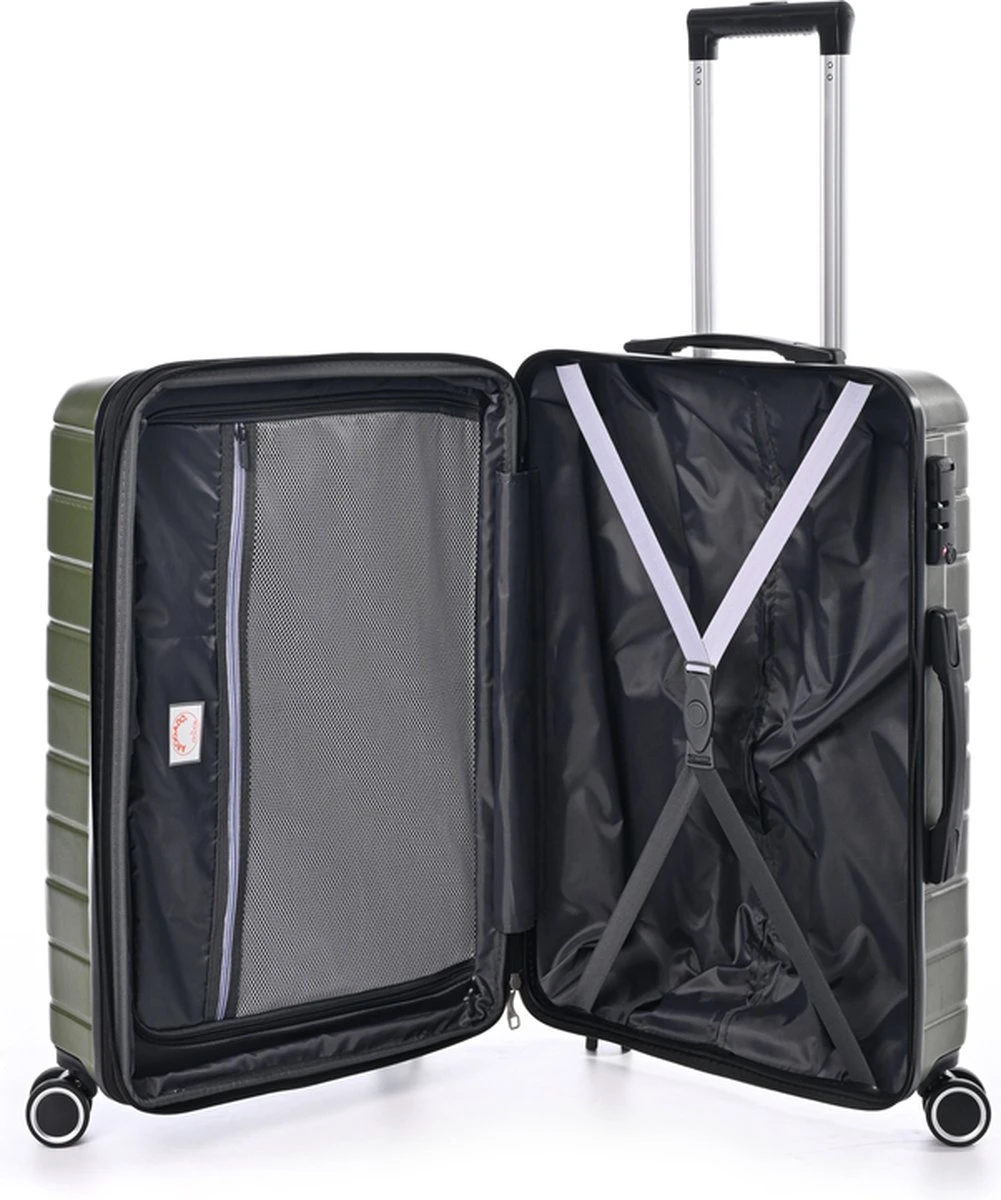 Jump Arogado - Reiskoffer - 66 Cm - 4 Wielen - TSA-Cijferslot - Kaki 6 Jump Arogado - Reiskoffer - 66 Cm - 4 Wielen - TSA-Cijferslot - Kaki - Afbeelding 4