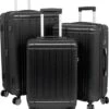 Travelsuitcase - Parma- Ruimbagage Reiskoffer - Polycarbonaat- Zwart - Hoogglans - Maat L / 93 Liter -Koffer Winkel 1003x1200 4
