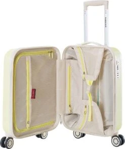 Decent Star Maxx Handbagage Koffer - 55 Cm - TSA Slot - Pastel Geel -Koffer Winkel 1004x1200