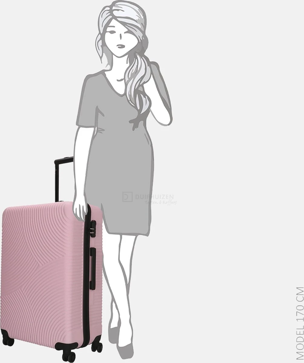 Enrico Benetti Koffer / Trolley / Reiskoffer - 75 X 46 X 25 Cm - 93 Liter - ABS - Maat L - Louisville - Roze 8 Enrico Benetti Koffer / Trolley / Reiskoffer - 75 X 46 X 25 Cm - 93 Liter - ABS - Maat L - Louisville - Roze - Afbeelding 6