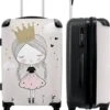 NoBoringSuitcases.com® Koffer Groot - Prinses - Bloemen - Kroon - Meisje - Sterren - Trolley Koffer Met TSA-slot - Met Wielen - 90 Liter - Reiskoffer - 66 Cm -Koffer Winkel 1007x1200 21