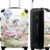 NoBoringSuitcases.com® Koffer Groot - Eenhoorn - Luchtballon - Meisjes - Regenboog - Trolley Koffer Met TSA-slot - Met Wielen - 90 Liter - Reiskoffer - 66 Cm -Koffer Winkel 1007x1200 23