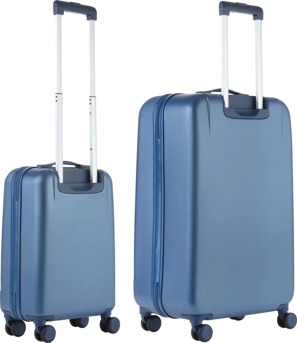 CarryOn Skyhopper Kofferset – TSA Handbagage + Reiskoffer 78cm – Dubbele Wielen - Blauw 4 CarryOn Skyhopper Kofferset – TSA Handbagage + Reiskoffer 78cm – Dubbele Wielen - Blauw - Afbeelding 2