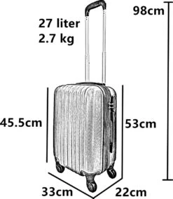 SB Travelbags 'Expandable' Handbagage Koffer 53cm 4 Wielen Trolley - Roze -Koffer Winkel 1042x1200 1