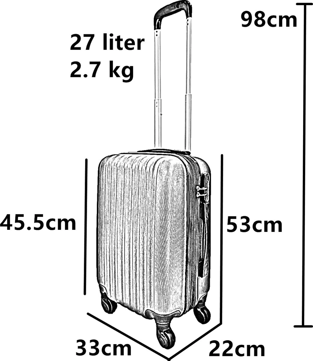 SB Travelbags 'Expandable' Handbagage Koffer 53cm 4 Wielen Trolley - Zilver 11 SB Travelbags 'Expandable' Handbagage Koffer 53cm 4 Wielen Trolley - Zilver - Afbeelding 9