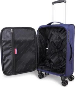 Decent D-Upright Handbagage Koffer - 55 Cm - TSA Slot - Donkerblauw 25 Decent D-Upright Handbagage Koffer - 55 Cm - TSA Slot - Donkerblauw -Koffer Winkel 1046x1200