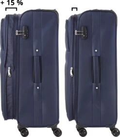 TravelZ Softspinner TSA Kofferset - 3-delige Zachte Trolleyset - Dubbele Wielen En Voorvakken Blauw 13 TravelZ Softspinner TSA Kofferset - 3-delige Zachte Trolleyset - Dubbele Wielen En Voorvakken Blauw -Koffer Winkel 1052x1200 7