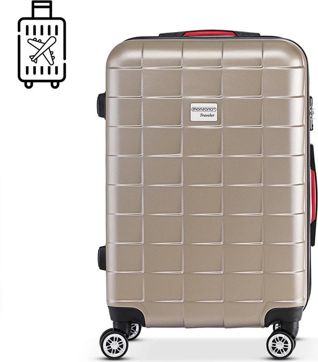 Monzana Exopack Hardcase Koffer Champagne 65x41x27cm 3 Monzana Exopack Hardcase Koffer Champagne 65x41x27cm