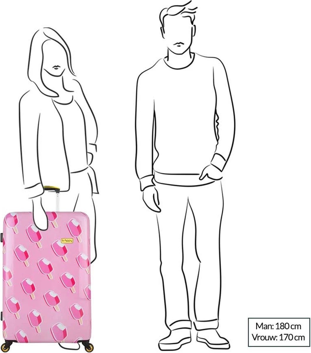 BHPPY Reiskoffer - 77 Cm -Ice On Holiday 13 BHPPY Reiskoffer - 77 Cm -Ice On Holiday - Afbeelding 11