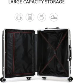 Design Handbagage Reiskoffer 20'', 50.8 Cm Cabinbag, Spinner , Aluminium Magnesium Alloy Frame Koffer, (LIGHT GRIJS) 15 Design Handbagage Reiskoffer 20'', 50.8 Cm Cabinbag, Spinner , Aluminium Magnesium Alloy Frame Koffer, (LIGHT GRIJS) -Koffer Winkel 1059x1200 1