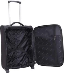 Decent Handbagage Koffer / Trolley / Reiskoffer - 50 Cm - 35 Liter - Polyester - Super-Light - Zwart -Koffer Winkel 1060x1200 1