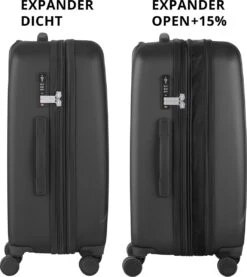 CarryOn Skyhopper Reiskoffer - 68.5cm TSA Trolley Met Expander En OKOBAN - Zwart -Koffer Winkel 1069x1200 4