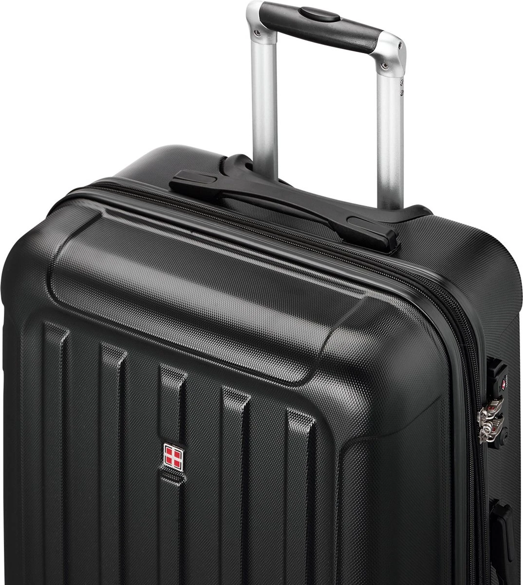 Swiss Alps - Reiskoffer - 68 Cm - 4 Wielen - Zwart 6 Swiss Alps - Reiskoffer - 68 Cm - 4 Wielen - Zwart - Afbeelding 4