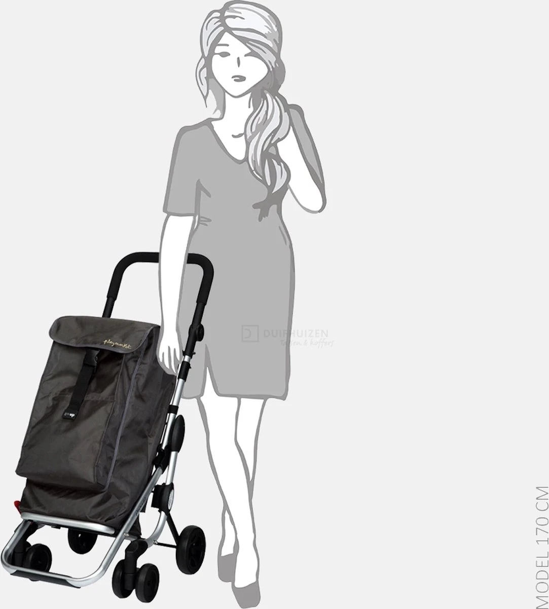 Playmarket Go Up Boodschappentrolley Dark Grey 11 Playmarket Go Up Boodschappentrolley Dark Grey - Afbeelding 9