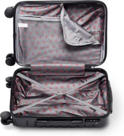 Swiss Alpine 2.0 - Handbagage Koffer - 55x35x20 Cm - 4 Wielen - Zwart -Koffer Winkel 1089x1200