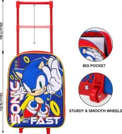 SONIC The Hedgehog Trolley Koffertje Vakantie Logeren Tripjes -Koffer Winkel 1089x1200 3