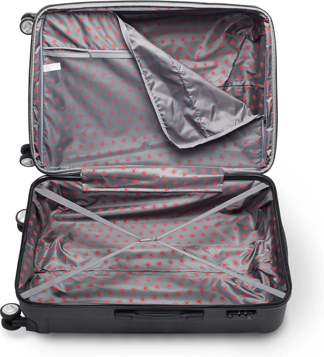 Swiss Alps - Reiskoffer - 78 Cm - 4 Wielen - Zwart 5 Swiss Alps - Reiskoffer - 78 Cm - 4 Wielen - Zwart - Afbeelding 3