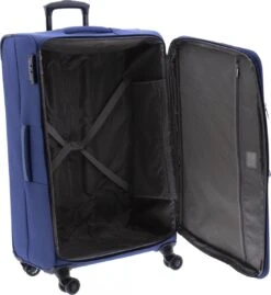 Gladiator Siroco L Grote Koffer 78 Cm - 115 Liter - Expandable - TSA Slot - Blauw -Koffer Winkel 1101x1200