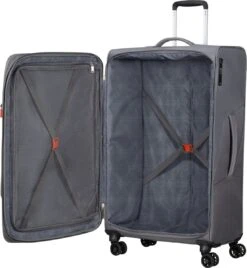 American Tourister Reiskoffer - Summerfunk Spinner 79cm - Titanium Grey -Koffer Winkel 1106x1200