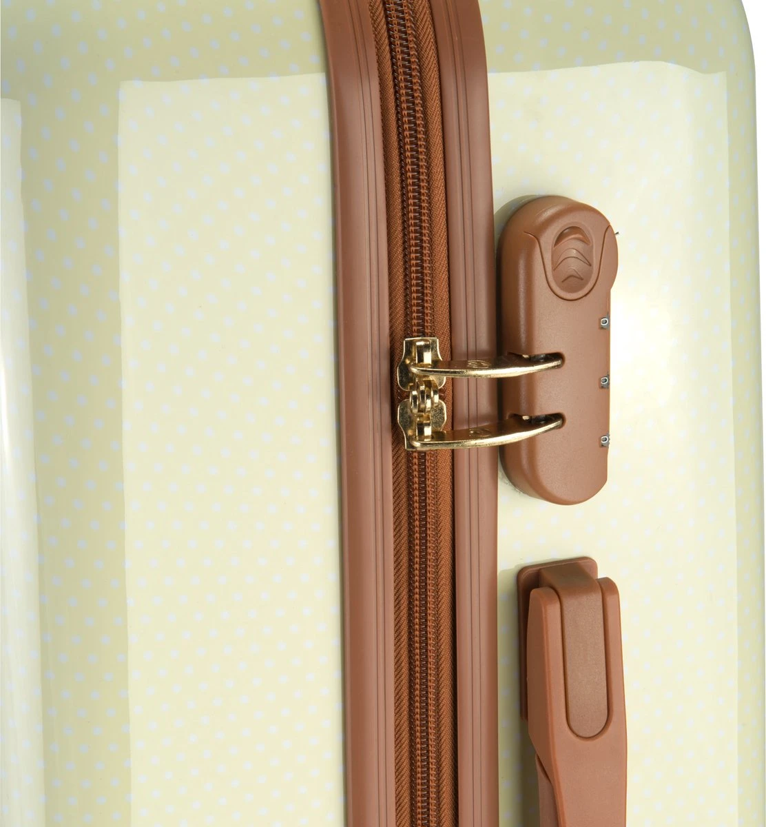 Princess Traveller Trendy Dots - Reiskoffer - Crème - M - 66cm 6 Princess Traveller Trendy Dots - Reiskoffer - Crème - M - 66cm - Afbeelding 4