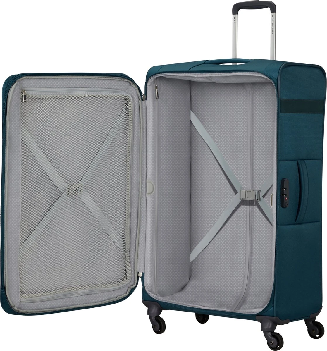 Samsonite Reiskoffer - Citybeat Spinner 78/29 Uitbreidbaar - Petrol Blue 13 Samsonite Reiskoffer - Citybeat Spinner 78/29 Uitbreidbaar - Petrol Blue - Afbeelding 11