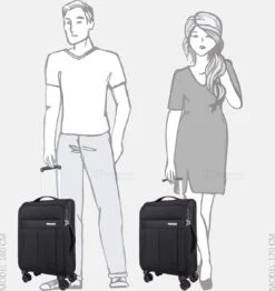 Decent D-Upright Handbagage Koffer - 55 Cm - TSA Slot - Zwart -Koffer Winkel 1132x1200 5