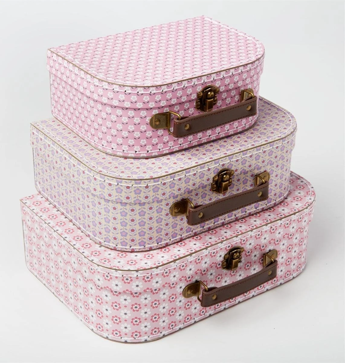 Kofferset Spring Retro Daisy 3 Kofferset Spring Retro Daisy