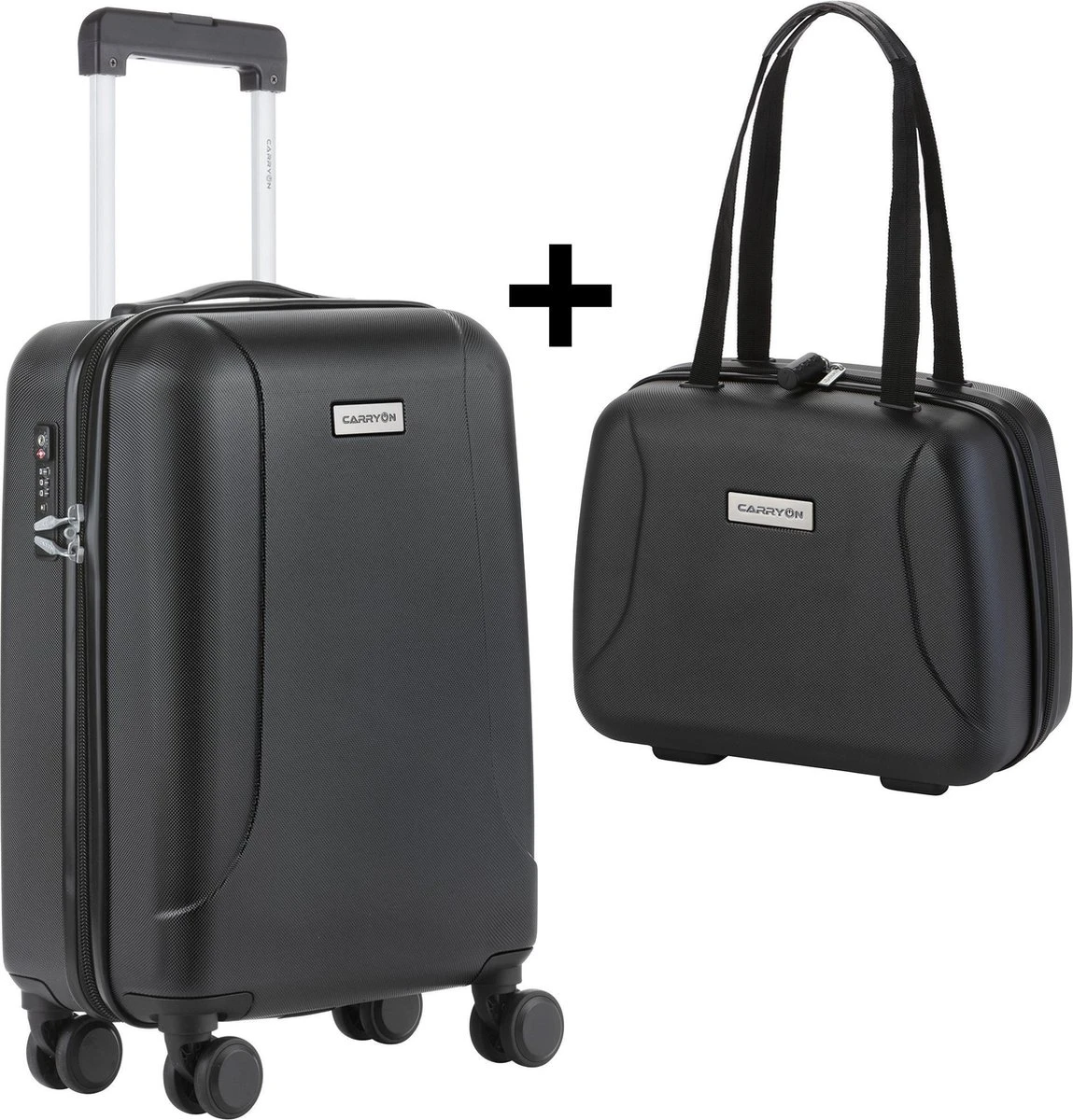 CarryOn Skyhopper Handbagage En Beautycase - 55cm TSA Trolley En Make-up Koffer - Zwart 7 CarryOn Skyhopper Handbagage En Beautycase - 55cm TSA Trolley En Make-up Koffer - Zwart - Afbeelding 5