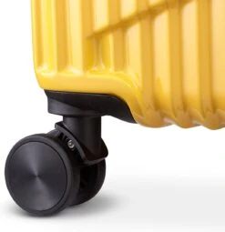 Tesla PC - Reiskoffer - 65 Cm - 4 Wielen - Geel -Koffer Winkel 1164x1200 12