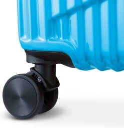 Tesla PC - Handbagage Koffer - 55x35x20 Cm - 4 Wielen - Licht Blauw -Koffer Winkel 1164x1200