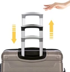 Merax 3-delig Kofferset Met TSA Slot - Trolleyset ABS 40L, 70L & 110 Liter - Goud -Koffer Winkel 1167x1200 7