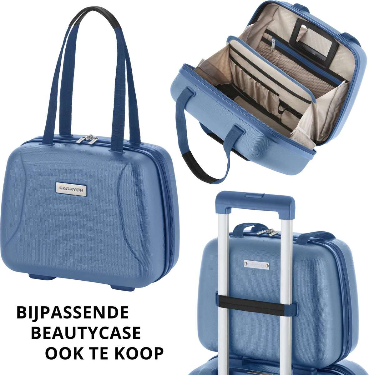 CarryOn Skyhopper Handbagage Koffer 55cm – TSA-slot – Okoban Registratie – Blauw 6 CarryOn Skyhopper Handbagage Koffer 55cm – TSA-slot – Okoban Registratie – Blauw - Afbeelding 4