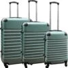 Travelerz Kofferset 3 Delig Met Wielen En Cijferslot - ABS - Groen (228-) -Koffer Winkel 1185x1200 2