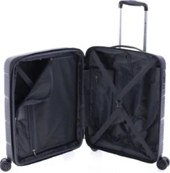 Gladiator Bionic S Handbagage Koffer Expandable - 55 Cm - TSA Slot - Zwart -Koffer Winkel 1186x1200 1