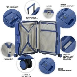 CarryOn Protector Luxe 2-delige Kofferset - TSA Trolleyset Handbagage En Groot - Kliksloten - Ultralicht - Blauw 10 CarryOn Protector Luxe 2-delige Kofferset - TSA Trolleyset Handbagage En Groot - Kliksloten - Ultralicht - Blauw -Koffer Winkel 1189x1200 11