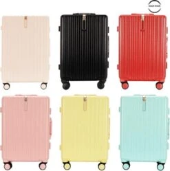 TOP AA Reis Kofferset - Trolleyset 3-delig Met TSA Slot Aluminum Frame, Kleine Cabine En Groot, ABS Luggage, (20+24+28 Inches 3 Pc Set), Roze/pink -Koffer Winkel 1191x1200 2