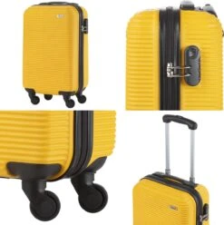 TravelZ Horizon Handbagagekoffer - 54cm Handbagage Trolley Met Gevoerde Binnenkant - Geel -Koffer Winkel 1196x1200 1