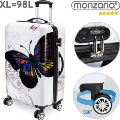 Monzana Hardcase Koffer Vlinder XL - Polycarbonaat 89L 75x49x29cm -Koffer Winkel 1197x1200 4