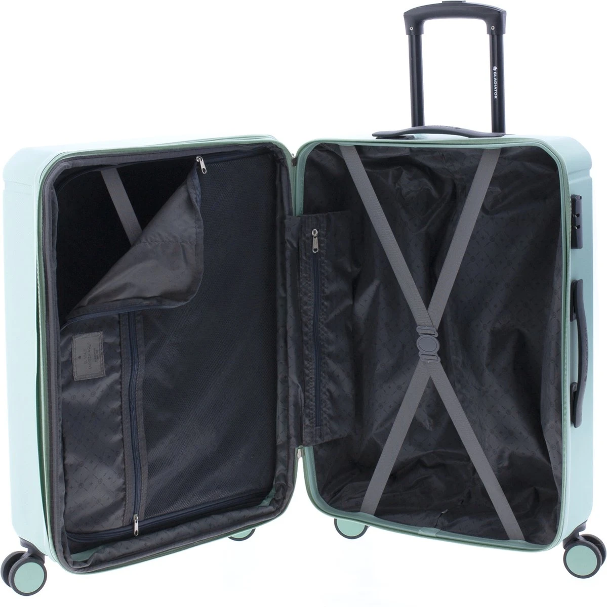 Gladiator Tropical Handbagage Koffer Expandable - 55 Cm - 36/40 Liter - Mintgroen 8 Gladiator Tropical Handbagage Koffer Expandable - 55 Cm - 36/40 Liter - Mintgroen - Afbeelding 6