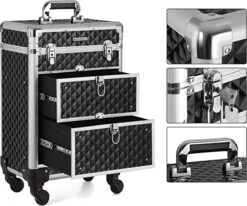Cosmetic Case Trolley - Professionele Make-up Case - Kapperskoffer Met 4 Uitneembare Wielen -Koffer Winkel 1200x1003 1