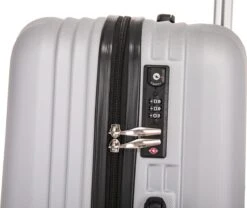 Royalty Rolls Amsterdam Handbagage Koffer 52 Cm - 25 Liter - Zilvergrijs -Koffer Winkel 1200x1011 1