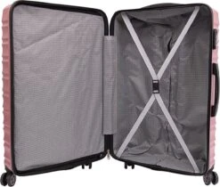 Tobeyz - Kofferset - 3-delig Roze Handbagage - Verrijdbaar Op 4 Wielen - Stevig ABS - Lichtgewicht, Trolley -Koffer Winkel 1200x1018 6