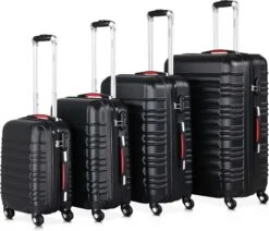 Monzana Kofferset - 4 Stuks S M L XL Met Wielen Cijferslot - Zwart 20 Monzana Kofferset - 4 Stuks S M L XL Met Wielen Cijferslot - Zwart -Koffer Winkel 1200x1032 3