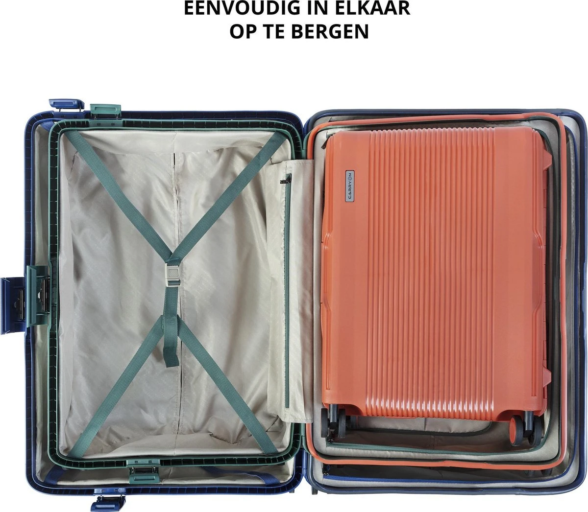CarryOn Protector Luxe Reiskoffer - Trolley 66cm Met TSA-klikslot En OKOBAN - Ultrasterk - Groen 8 CarryOn Protector Luxe Reiskoffer - Trolley 66cm Met TSA-klikslot En OKOBAN - Ultrasterk - Groen - Afbeelding 6