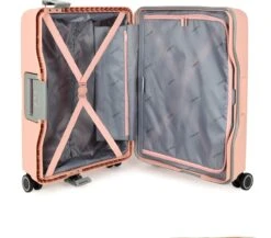 Decent Handbagage Koffer / Trolley / Reiskoffer - 55 Cm - 38 Liter - Polypropyleen - On-Tour - Roze -Koffer Winkel 1200x1052 1