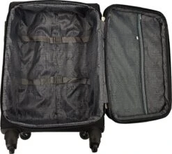 SB Travelbags Bagage Stoffen Koffer 75cm 4 Wielen Trolley - Zwart -Koffer Winkel 1200x1069 3