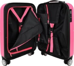 Decent Handbagage Koffer / Trolley / Reiskoffer - 50 Cm - 32 Liter - ABS - Neon-Fix - Roze -Koffer Winkel 1200x1079