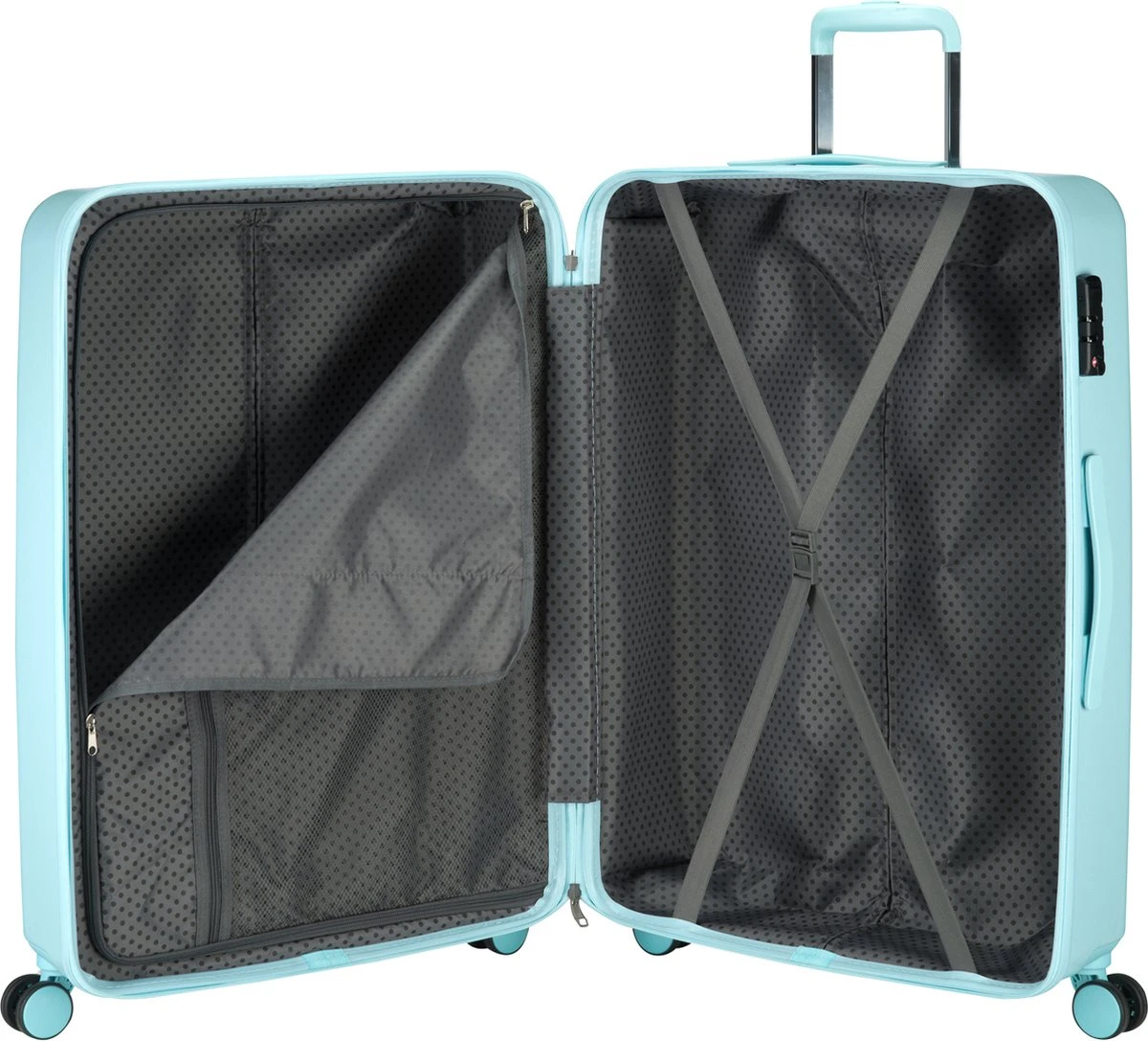 Princess Traveller Harlem - Reiskoffer - Blauw - L - 76cm 6 Princess Traveller Harlem - Reiskoffer - Blauw - L - 76cm - Afbeelding 4