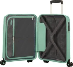 American Tourister Reiskoffer - Sunside Spinner 55/20 (Handbagage) Mineral Green -Koffer Winkel 1200x1102